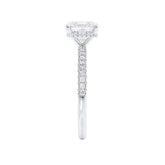 1.20 CT Princess Shaped Moissanite Hidden Halo Style Engagement Ring 1